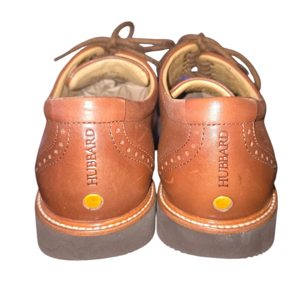 Samuel Hubbard‎ Whiskey Tan Genuine Leather Men's Tipping Point Oxfords Size 9